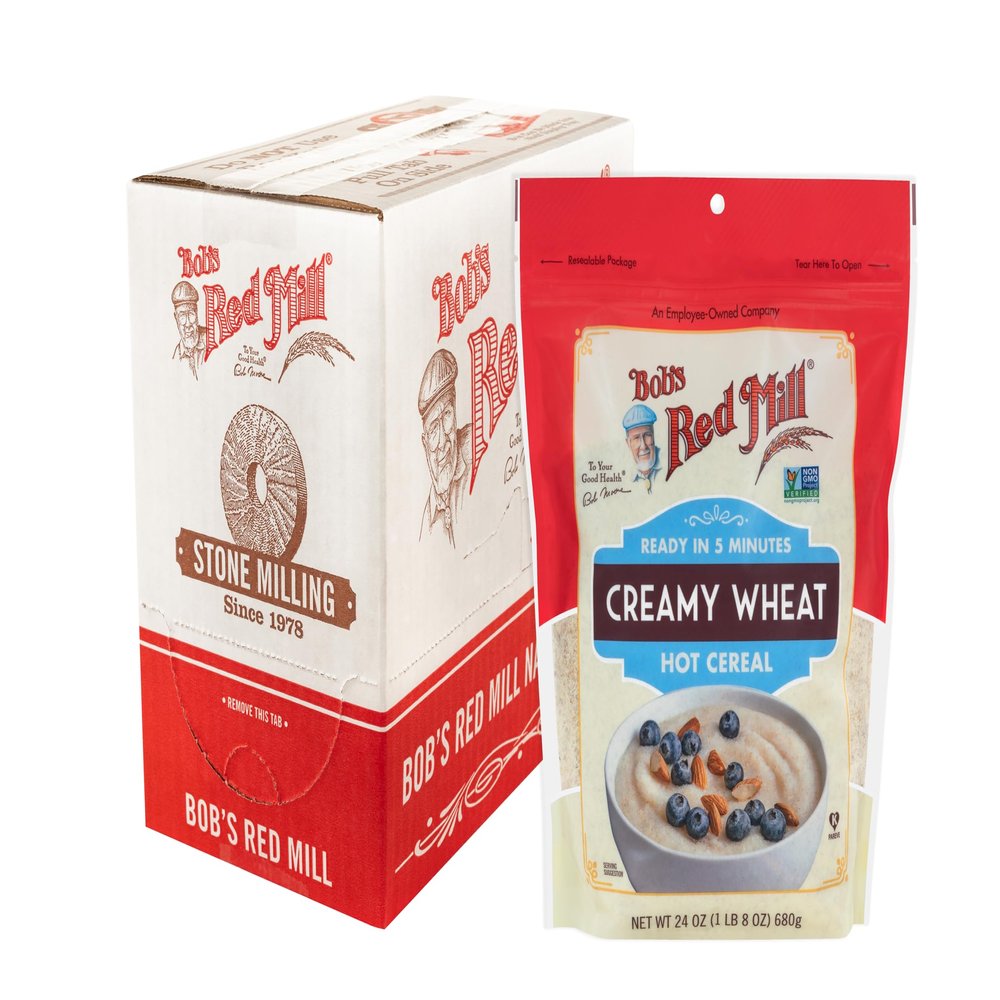 Bob's Red Mill Creamy Wheat Hot Cereal, 24oz (Pack of 4) - Vegan, Kosher