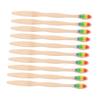 COLLBATH 10pcs Bamboo Fiber Toothbrush Set Soft Bristles for Travel and Comfortable Design Suitable for Camping Daily Use and Hotels Rainbow Colors view 1