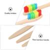 COLLBATH 10pcs Bamboo Fiber Toothbrush Set Soft Bristles for Travel and Comfortable Design Suitable for Camping Daily Use and Hotels Rainbow Colors view 2