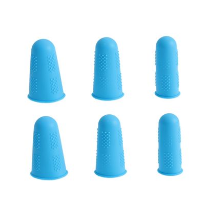 NOLITOY 12pcs Silicone Finger Cots for Protection Flexible Fingertip Gloves Blue for Nail Art Electronic Repair and Gardening Use