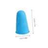 NOLITOY 12pcs Silicone Finger Cots for Protection Flexible Fingertip Gloves Blue for Nail Art Electronic Repair and Gardening Use view 3