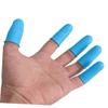 NOLITOY 12pcs Silicone Finger Cots for Protection Flexible Fingertip Gloves Blue for Nail Art Electronic Repair and Gardening Use view 4