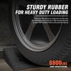 DNA Motoring 2pcs 5.3" Rise Rubber Curb Ramp Heavy Duty Loading Driveway Ramp Threshold Ramp 19.5" L x 13.6" W x 5.3" H for Loading Dock, Warehouse, Wheelchair, Motorcycles, Cars, TOOLS-00646 view 3