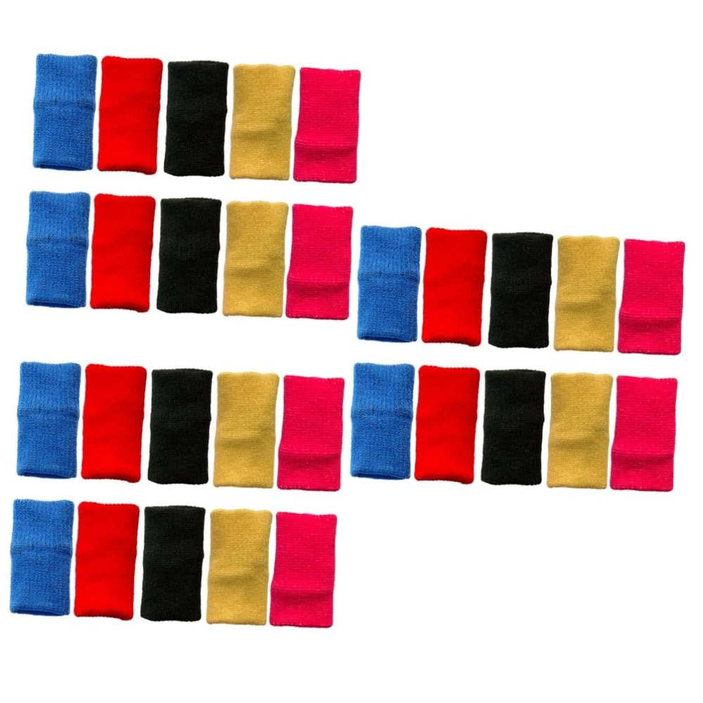 KOMBIUDA 30pcs Picture Finger Sleeves for Elastic Joint Covers Skin-Friendly and Comfortable for Crafting and Projects Colors Each
