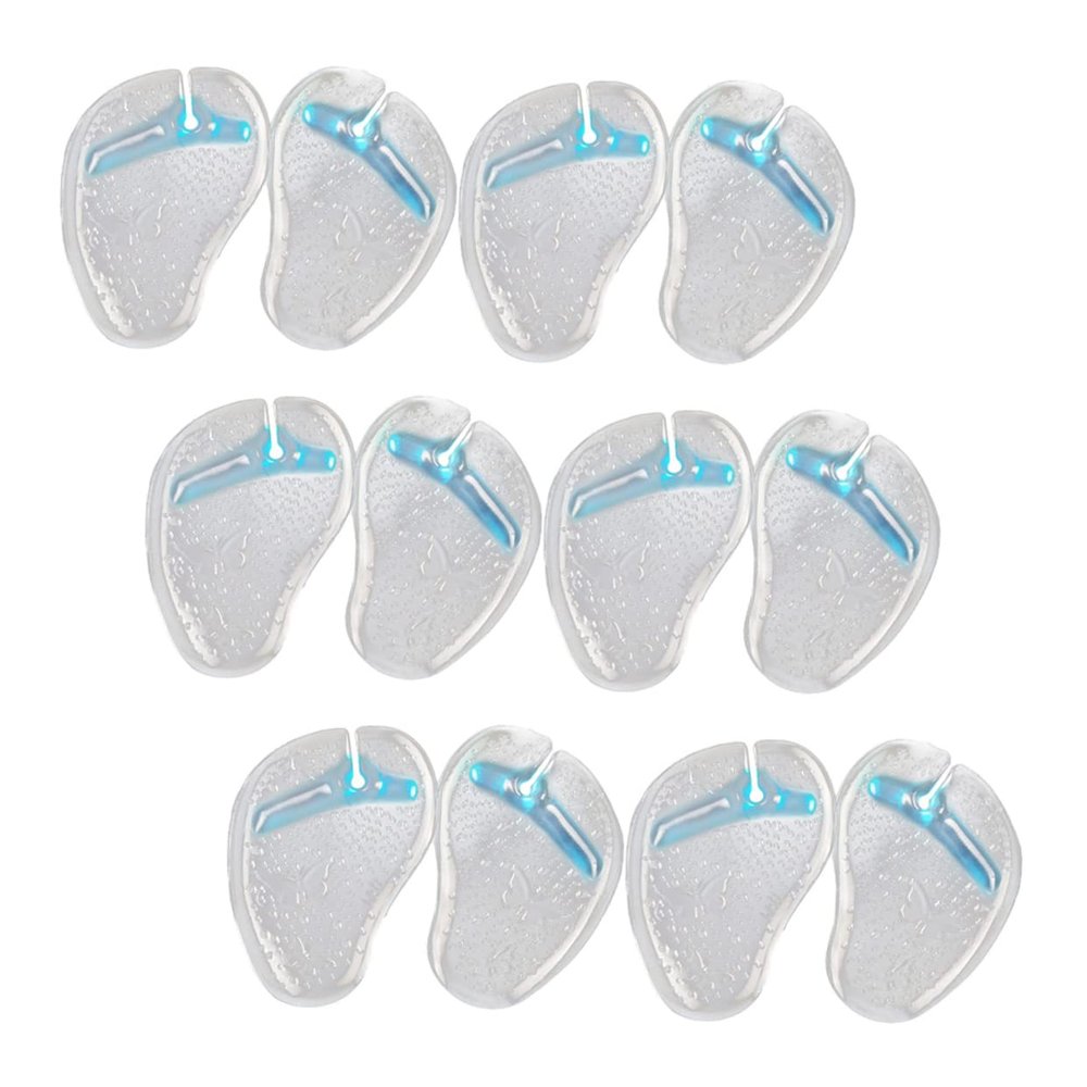 Ipetboom 6pairs -Flops Gel Cushions Pads for Toe Non- Shoes Grip Pads Forefoot Cushions for Comfort and Shock Absorption for Wear Sandals and Footwear