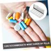 TOBBOMEY Stainless Steel Pill Box Keychain Portable Medicine Candy Storage Case 6 Compartments for Purse view 3