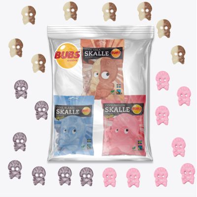 Bubs Swedish Gummies Variety Pack - 3 bags of Gelatin-Free Gummies Cool Cola, Blueberry, Raspberry Total of 1.19 LB