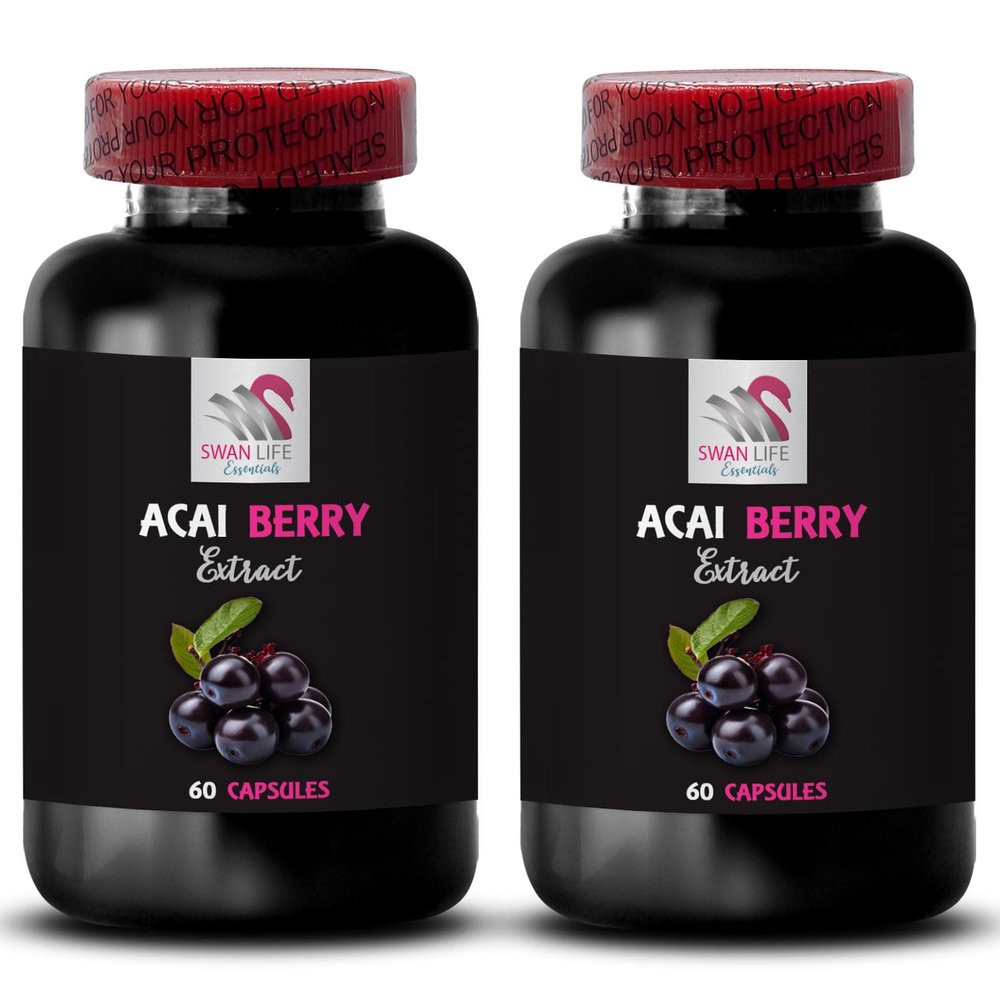 Acai for Energy - ACAI Berry Extract - Antioxidant-Packed Acai, Acai Boost Blend, Superfruit Wellness, Acai Berry Energy Formula, Hydration and Energy Support, Daily Fruit Power 2 Bottles 120 Caps