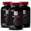 Acai Hydration - ACAI Berry Extract - Natural Acai Power, Acai for Energy, Antioxidant-Packed Acai, Superfruit Wellness, Acai Wellness Formula, Whole Body Hydration 3 Bottles 180 Capsules view 1