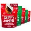SkinnyDipped Peppermint and Mocha Splash Almonds Variety Pack Bundle, Healthy Snack, Plant Protein, Gluten Free, 3.5 oz Resealable Bags, Pack of 5, Limited Edition view 1