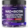 NAD+, Resveratrol, Berberine, & Biotin Anti-Aging Gummy - Hair, Skin, Nails & Joint Supplement - Collagen Peptides, Keratin, Zinc, Vitamin K2 & D3 Gummies -Regeneration- Non-GMO - Made in USA 60 Count view 1