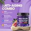 NAD+, Resveratrol, Berberine, & Biotin Anti-Aging Gummy - Hair, Skin, Nails & Joint Supplement - Collagen Peptides, Keratin, Zinc, Vitamin K2 & D3 Gummies -Regeneration- Non-GMO - Made in USA 60 Count view 4