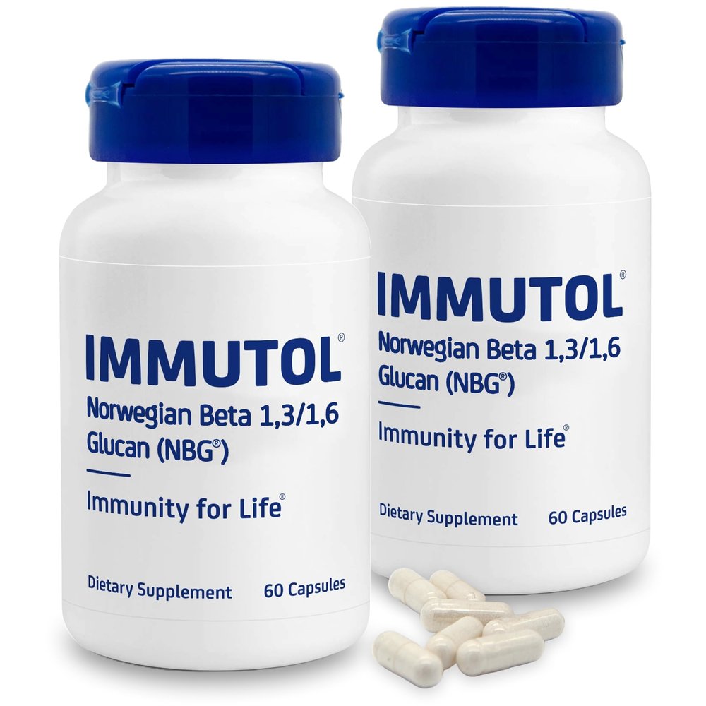 Immutol Immune Support Supplement with 750mg of Beta Glucan 1,3 1,6 - Natural Ingredients, High Potency to Boost Immunity and Overall Wellness, 60 Capsules (120)