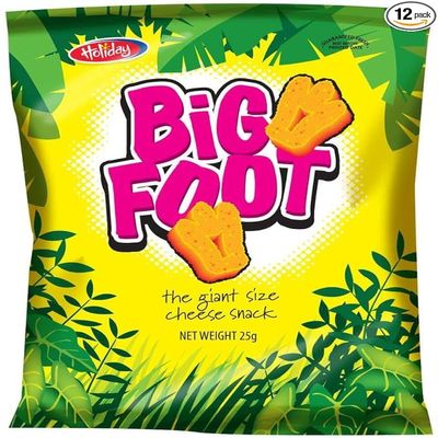 Holiday Big Foot, The Giant Cheese Snack, 0.8 Oz, Pack of 12