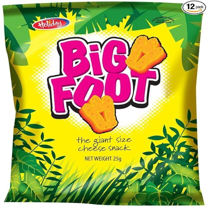 Holiday Big Foot, The Giant Cheese Snack, 0.8 Oz, Pack of 12