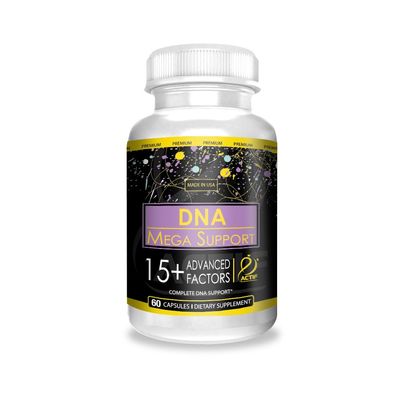 ACTIF DNA Mega Support with 15+ Advanced Factors - Non-GMO, Fast-Acting, Made in USA, 60 Count
