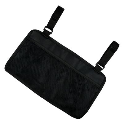FOMIYES Wheelchair Side Bag Armrest Organizer Pouch for Electric Wheelchairs and Scooters Multi-Pocket Storage for Mobile Phones Water Bottles and Essentials Oxford Reflective Strip