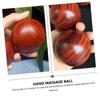 PLAFOPE 2pcs Natural Wood Massage Balls for Hand Exercise Stress Relief Hand Therapy Balls and Portable Finger Flexibility Tools for Seniors Random Grain Finish view 3