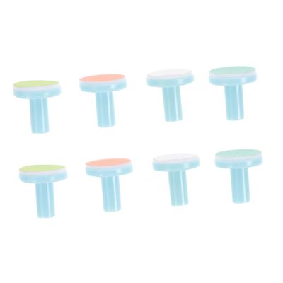 Mikinona 8pcs Nail Trimmer Replacement Grinding Heads with Blue Base Ergonomic Design Compatible with Electric Nail File Safe for Newborns Durable Material