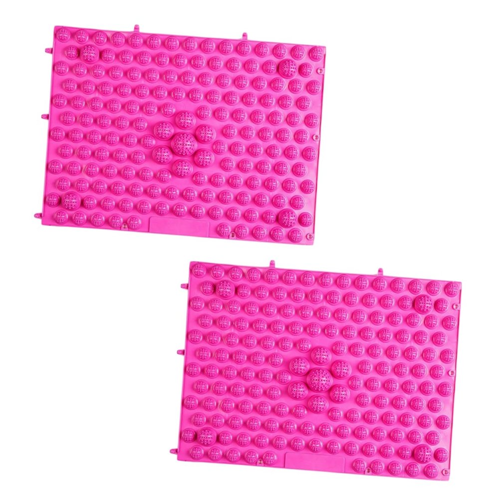 COLLBATH 2pcs Reflexology Foot Massage Mat Acupressure Relaxation Pad for Toe Pressure Relief Design for Heel Arch and Toe Massage Rosy