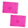 COLLBATH 2pcs Reflexology Foot Massage Mat Acupressure Relaxation Pad for Toe Pressure Relief Design for Heel Arch and Toe Massage Rosy view 1