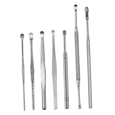 BEBEMOKO 7pcs Stainless Steel Ear Wax Remover for Home Use Ear Wax Picker Tools with Storage Box