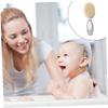 TOYANDONA 2pcs Shampoo Brush Set Portable Wool Scalp Massager for Boy Girl Gentle Bath Brush with Tooth Design for Cradle Cap Treatment and Hair Care view 4