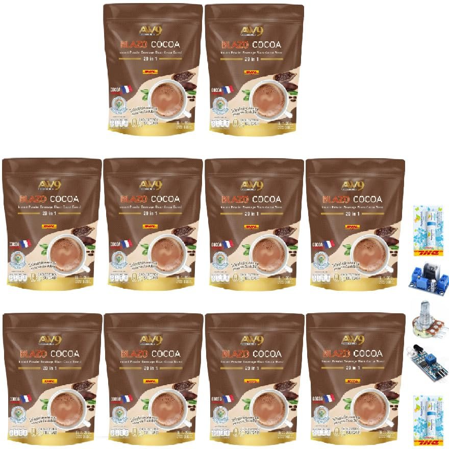 BlazoCocoa 29 in 1 Delicious Intense 20 Sachets/Pack Fruit Snack Premium Cocoa From France Set 10 C852 By Thaigiftshop [Get Free Tomato Facial Mask]