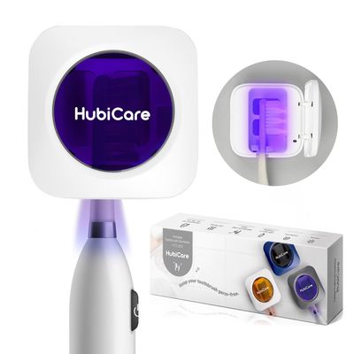 HuBDIC HubiCare Toothbrush Case, Toothbrush Covers with Holder, Rechargeable Travel Home Toothbrush And Holder, Cleaner Case for All Electric And Manual Toothbrushes (White)