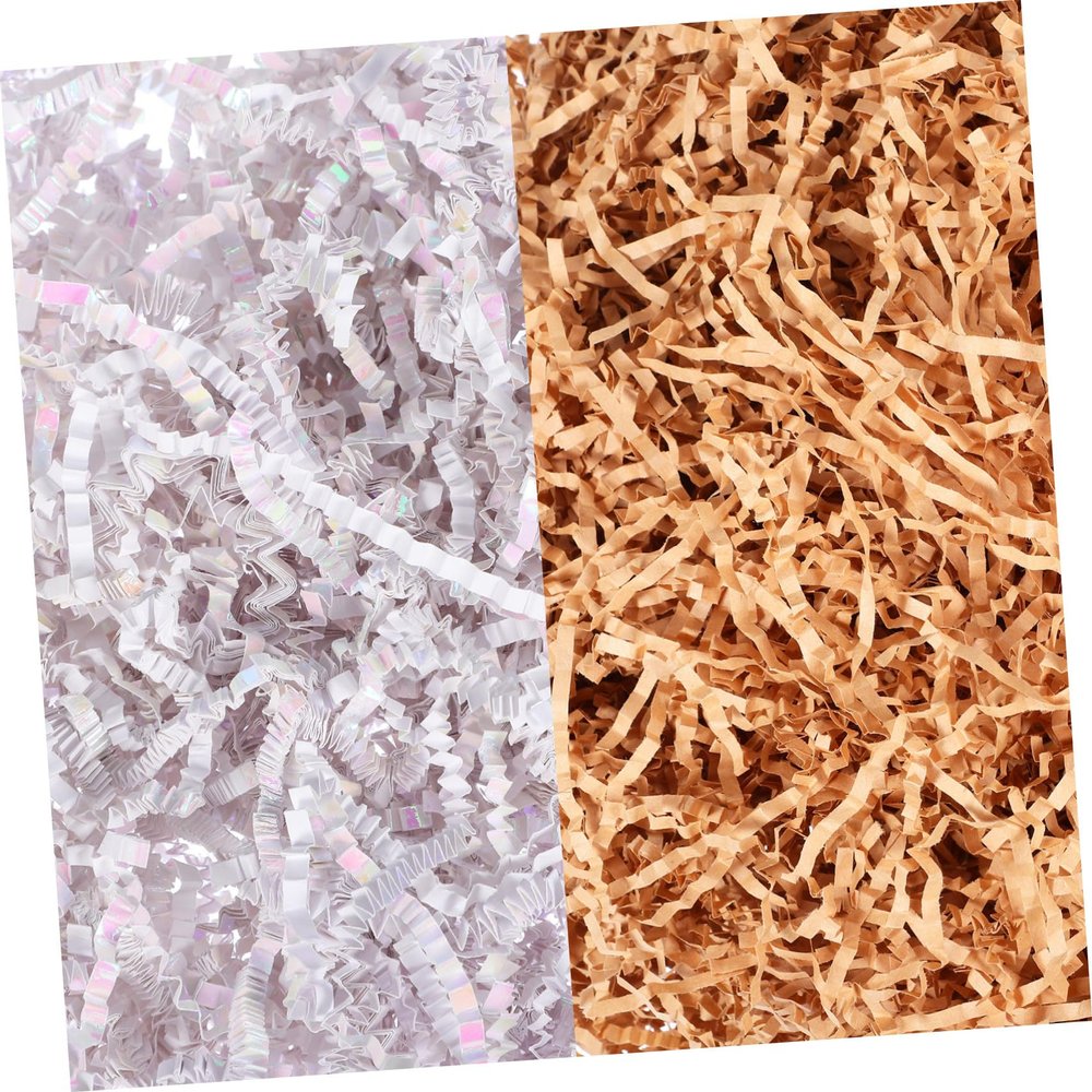 Didiseaon 2packs Crinkle Cut Paper Shred Filler of Lightweight Reusable Box Packing Material for Holiday Presents and Basket Stuffing Enhance Festive Gifting Decor