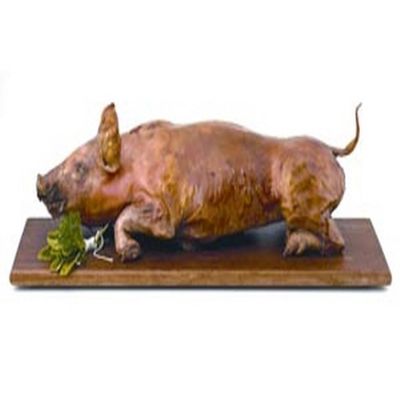 Frozen Whole Pig, Head On - 40-50 lb Case - Tender and Crispy, Perfect for Special Events