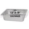 Poly Nylon Pan Liner, 1Mil 13" X 18" & 100 Bags | Polyethylene/Nylon Material, Ideal for Food Storage | Protects Oven Baking & Roasting Pans view 1