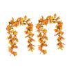 Cabilock 2pcs Faux Maple Leaf Rattan Hanging Decor Autumn Vines for Home Wall Art for Fall Parties and Seasonal Decorations view 1