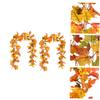 Cabilock 2pcs Faux Maple Leaf Rattan Hanging Decor Autumn Vines for Home Wall Art for Fall Parties and Seasonal Decorations view 4