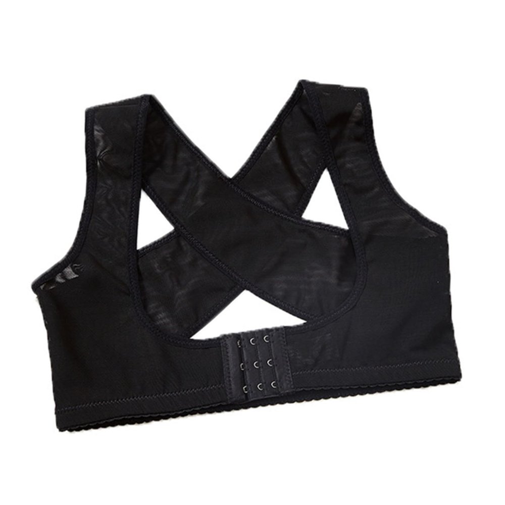 COOLHIYA Adjustable Back Posture Corrector Brace for Men and Women Hunchback Support Belt Improves Back Alignment Durable Material s Black