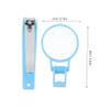 GARVALON 2pcs Nail Scissors Fingernail Cutters Magnifying Lens Ergonomic Design for Family Professional Use view 2