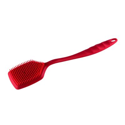 Didiseaon Handle Silicone Dish Scrubber Brush Food-Grade Kitchen Cleaning Tool for Pots and Pans Non-Stick Design Convenient Hanging for Easy Storage Random Color