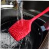 Didiseaon Handle Silicone Dish Scrubber Brush Food-Grade Kitchen Cleaning Tool for Pots and Pans Non-Stick Design Convenient Hanging for Easy Storage Random Color view 3