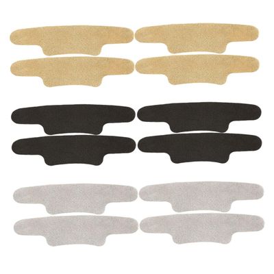 minkissy 6pairs -wear Heel Stickers for High Heels Thickened Cushions Pads Grey Black Khaki Prevent Blisters and Discomfort for Cloth Shoes