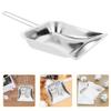 CONGARTENO Mini Dust Pan for Table Metal Dust Pan and Brush Sets Stainless Steel Shovel for Fireplace Small Dustpan Desk Silver view 3