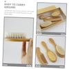 Anneome Hair Brush and Comb Set Soft Wool Bristle for Gentle Scalp Massage Wooden Comb Included Newborn Hair Care Supplies Set view 3