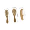 Anneome Hair Brush and Comb Set Soft Wool Bristle for Gentle Scalp Massage Wooden Comb Included Newborn Hair Care Supplies Set view 4