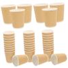 Ipetboom 50pcs Double-wall Disposable Coffee Cups Hot Milk Tea Drinking Cups and for Boys and Girls for Parties and Events Stylish view 1