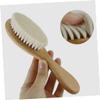 MERRYHAPY 4pcs Hair Brush Comb Wooden Boys and Girls Styling Comb Bath Gentle Scalp Massage Beech Wood Safe for Toddlers view 2