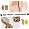 MERRYHAPY 4pcs Hair Brush Comb Wooden Boys and Girls Styling Comb Bath Gentle Scalp Massage Beech Wood Safe for Toddlers view 4