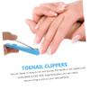 TOYANDONA 2pcs Portable Nail Clippers Magnifying Glass Ultra Sharp Precision Fingernail Cutters for Home Professional Pedicure view 3