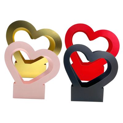 ORFOFE 4pcs Shape Tote Bag for Bridemaids Bouquet Wrap Valentines Box Decorative Lid Holder