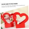 ORFOFE 4pcs Shape Tote Bag for Bridemaids Bouquet Wrap Valentines Box Decorative Lid Holder view 3