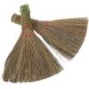 BCOATH 2pcs Short Handle Straw Broom for Desktop Cleaning Small Whisk Broom for Home and Office Dusting Practical Dust Brush for Furniture and Countertops view 1
