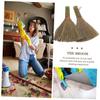 BCOATH 2pcs Short Handle Straw Broom for Desktop Cleaning Small Whisk Broom for Home and Office Dusting Practical Dust Brush for Furniture and Countertops view 4